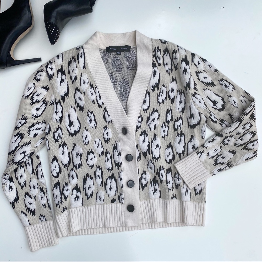 Proenza Schouler Leopard Print Cardigan
